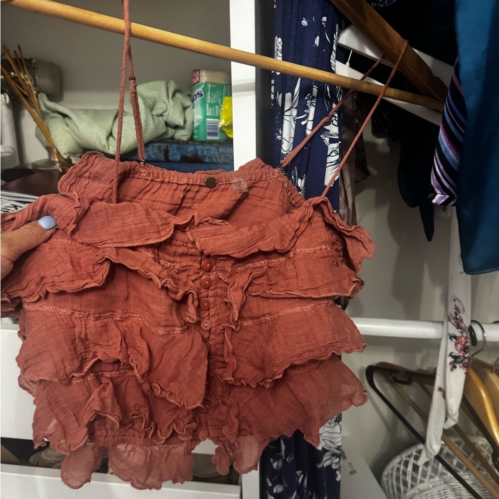 Free people Ruffled Rust Crop Top - Picture 5 of 5
